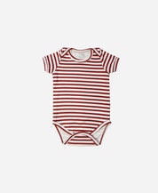 Body de Bebê Manga Curta Unissex | Listrinhas Vermelho