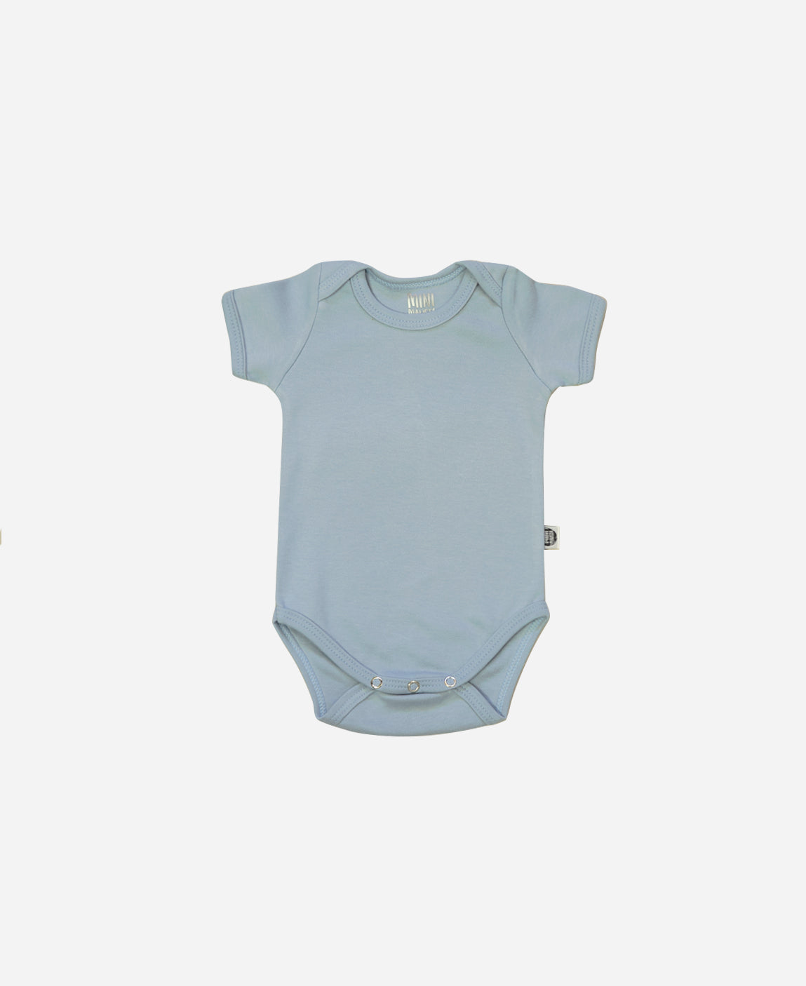 Body de Bebê Manga Curta Unissex | Liso Azul Coastal