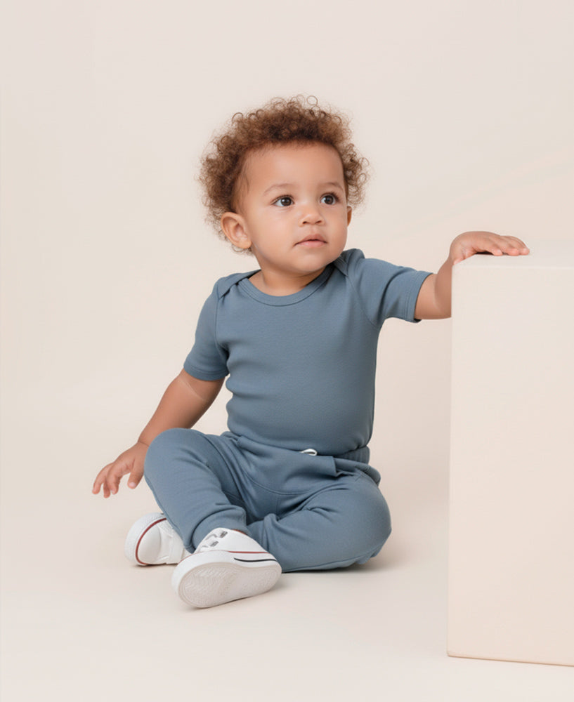 Calça Bolsão Unissex | Liso Azul Retrô