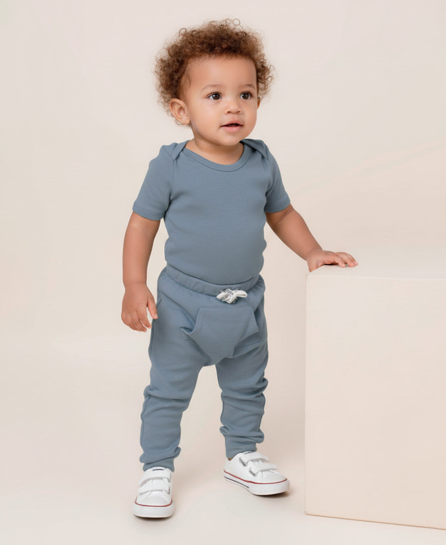 Calça Bolsão Unissex | Liso Azul Retrô