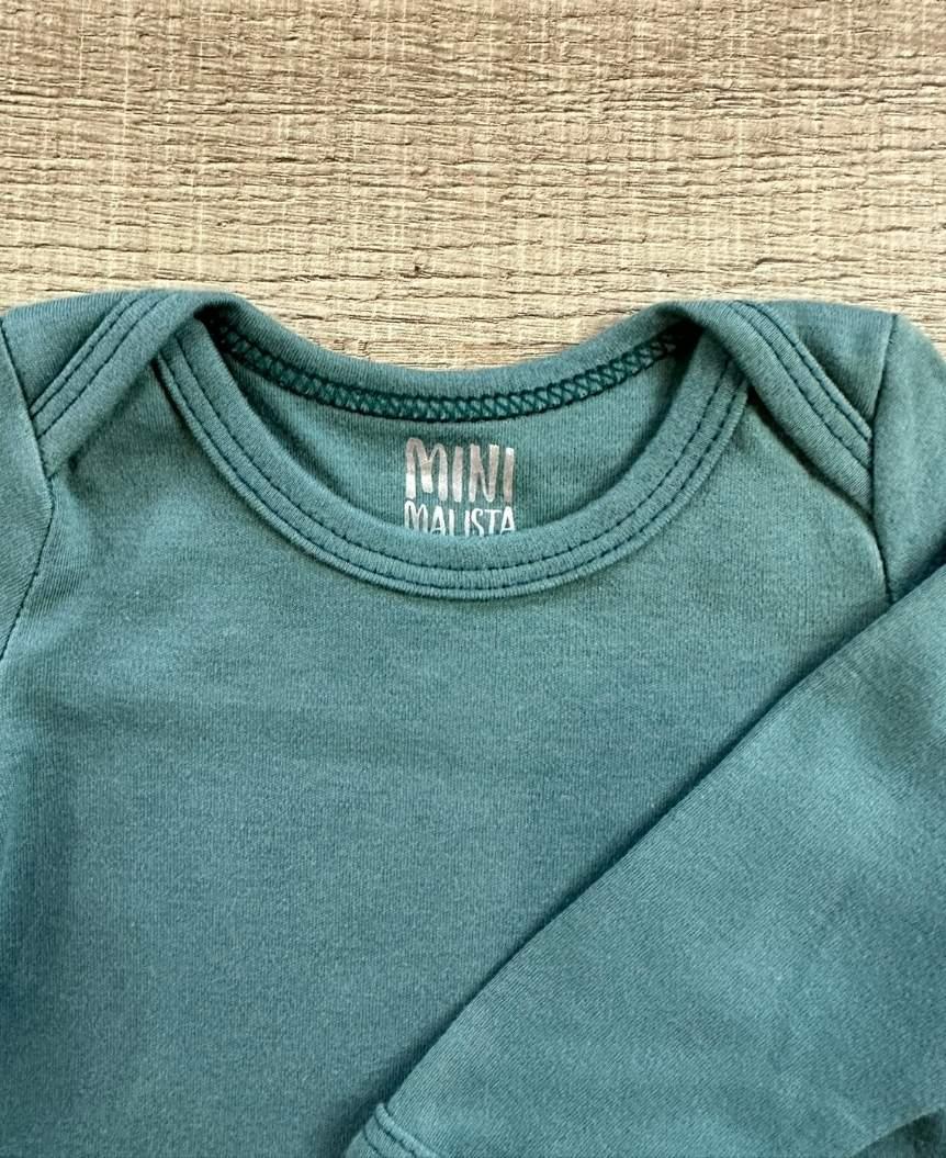 Body de Bebê Manga Longa Unissex | Liso Goblin Blue