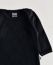 Body de Bebê Manga Longa Unissex | Liso Preto