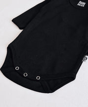 Body de Bebê Manga Longa Unissex | Liso Preto