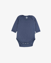 Body de Bebê Manga Longa Unissex | Liso Azul Oxford