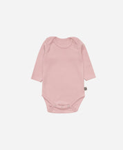 Body de Bebê Manga Longa Unissex | Liso Mystic Rose