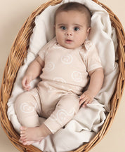 Conjunto Body Manga Curta e Calça Bebê Unissex | Smiley