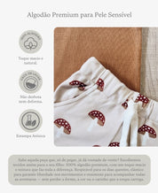 Conjunto Regata Canelada e Bermuda Infantil Unissex | Goldie e Mushi