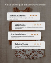 Conjunto Regata Canelada e Bermuda Infantil Unissex | Ginger e Laurel