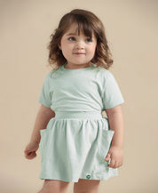 Camiseta Infantil Manga Curta Unissex | Liso Mint