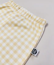 Calça de Bebê Harém Unissex | Vichy Amarelo