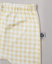 Calça de Bebê Harém Unissex | Vichy Amarelo