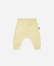Calça de Bebê Harém Unissex | Vichy Amarelo