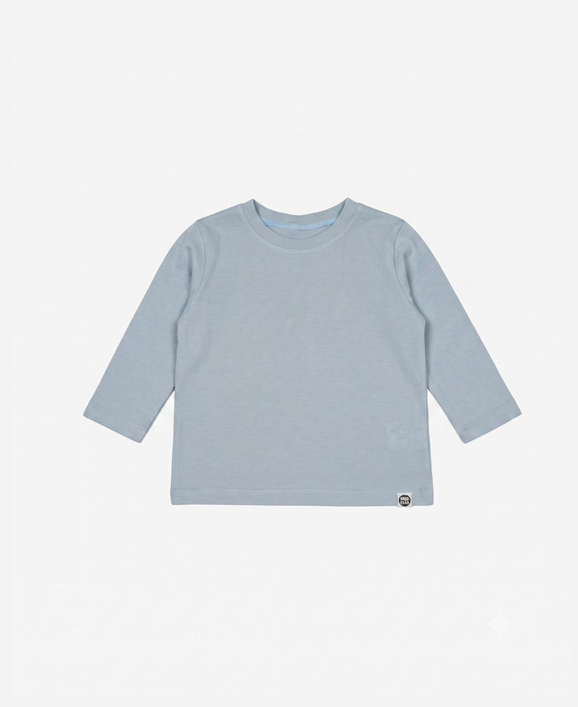 Camiseta Infantil Manga Longa Malha | Liso Azul Coastal
