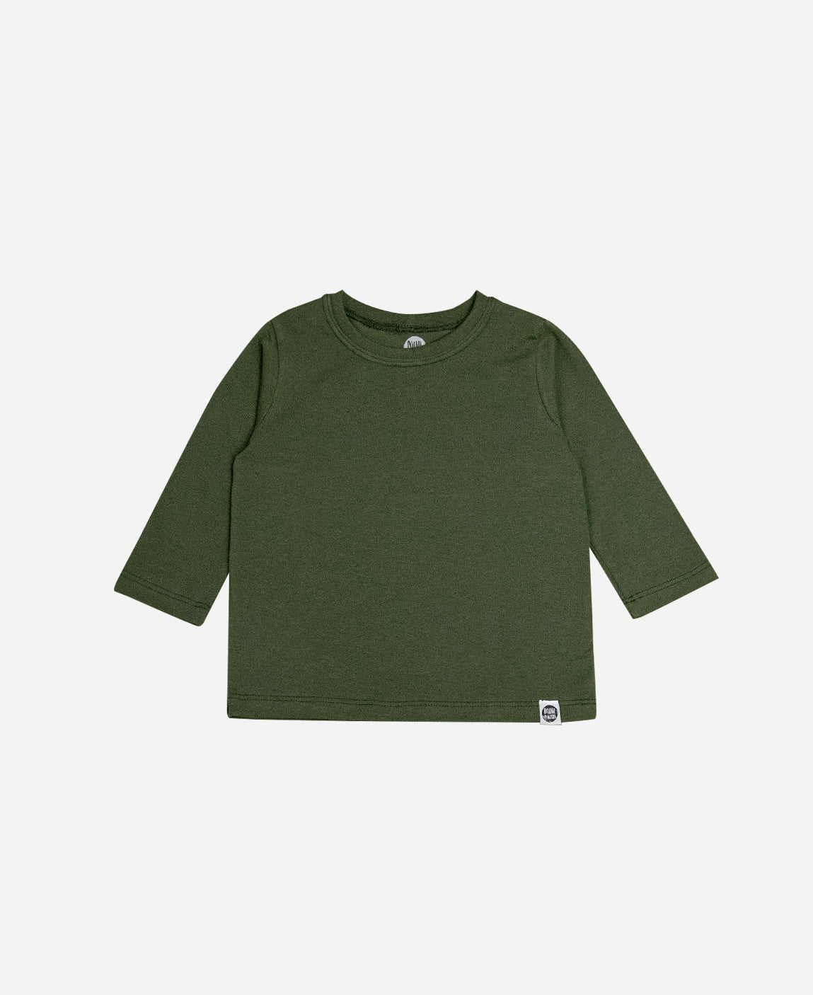 Camiseta Infantil Manga Longa Malha | Liso Jungle Green