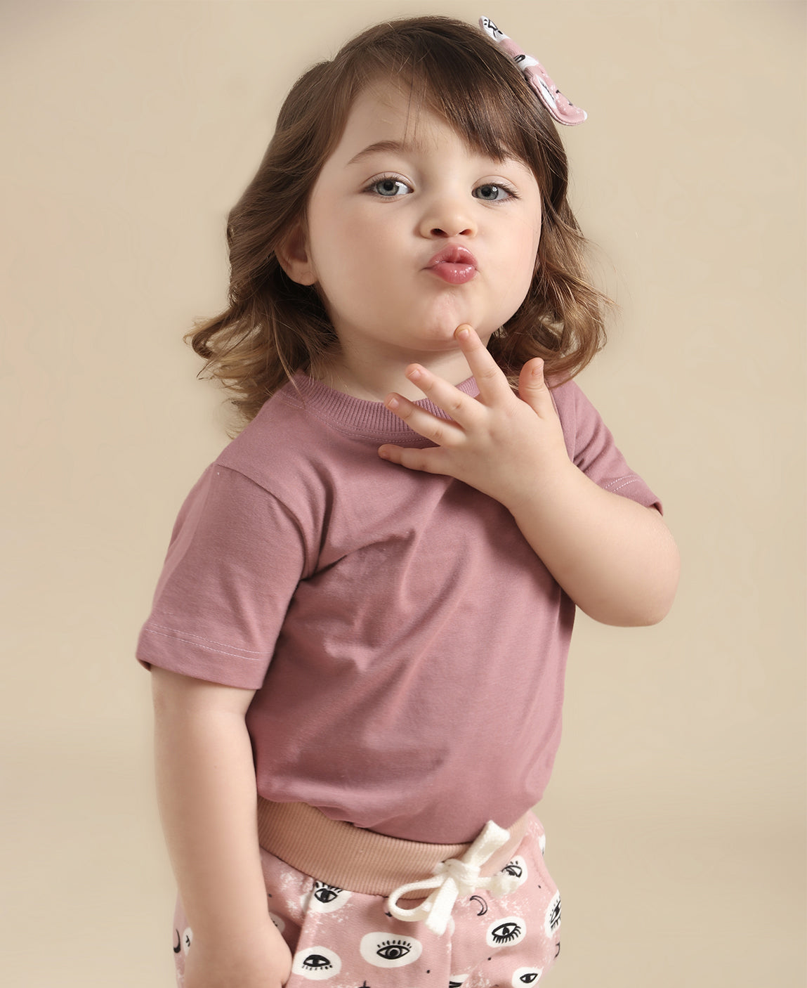 Camiseta Infantil Manga Curta Unissex | Liso Dark Rose