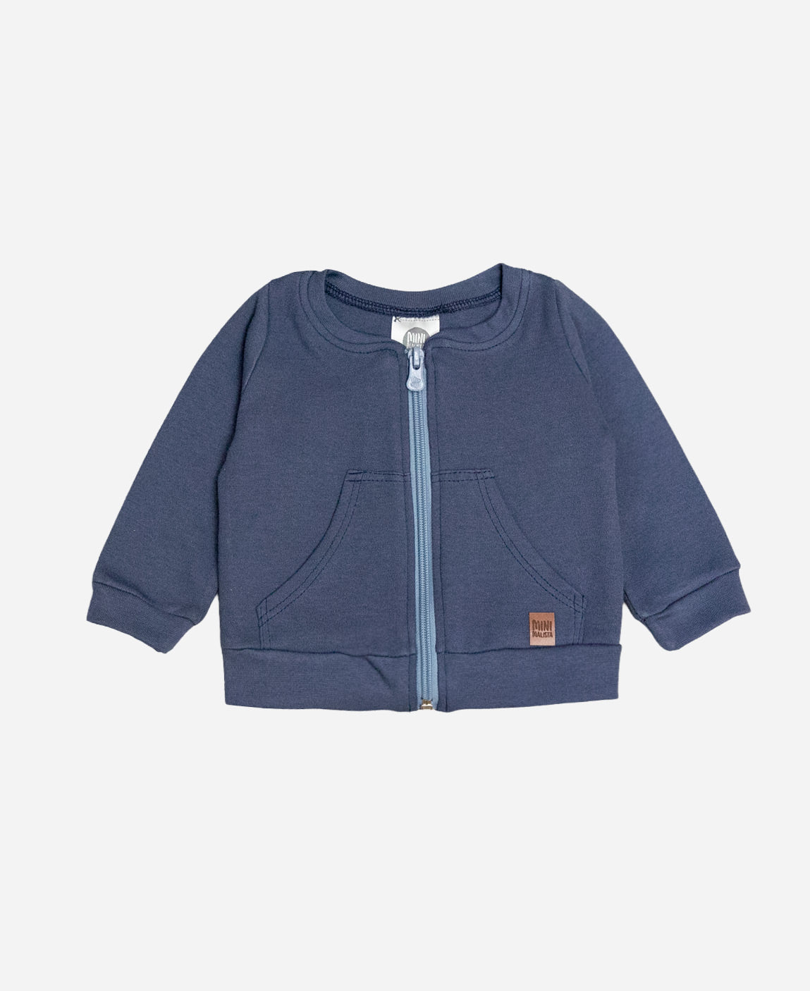 Bomber Unissex Malha | Liso Azul Oxford