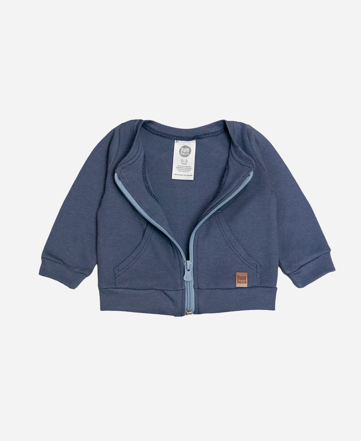 Bomber Unissex Malha | Liso Azul Oxford