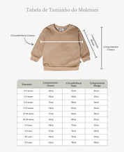 Conjunto de Moletom Infantil Algodão Unissex | Acorn e Beige