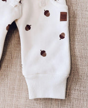 Conjunto de Moletom Infantil Algodão Unissex | Acorn e Beige