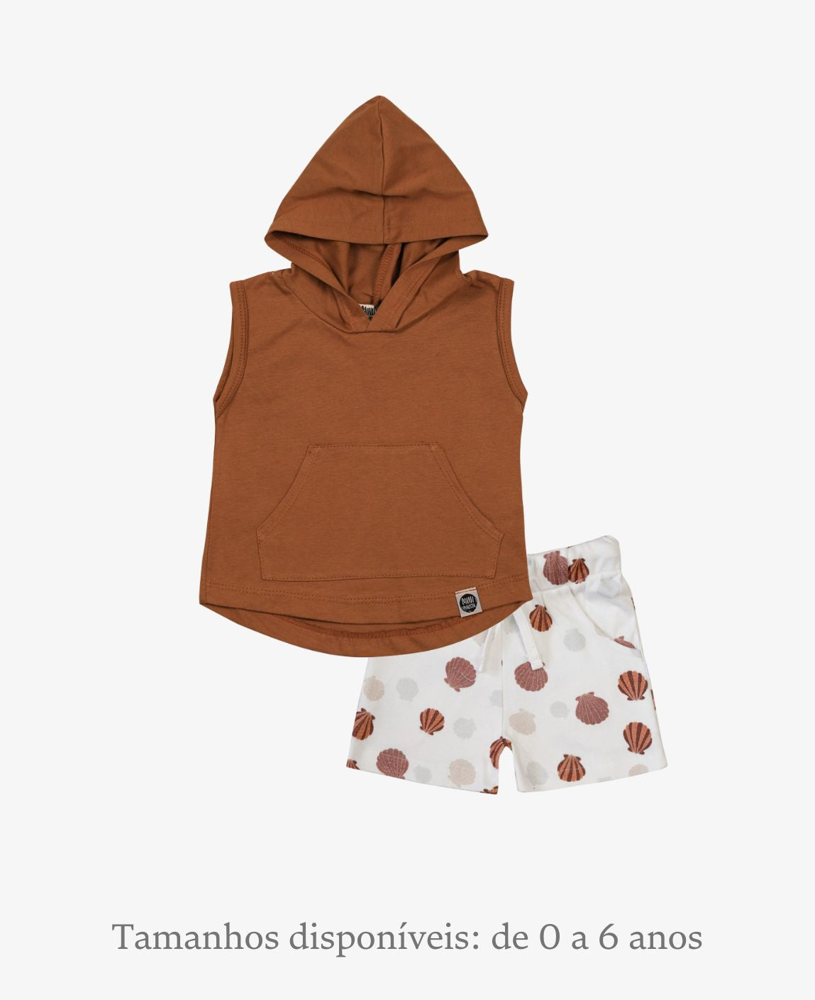 Conjunto Regata Capuz e Bermuda Infantil Menino | Ginger e Seashell