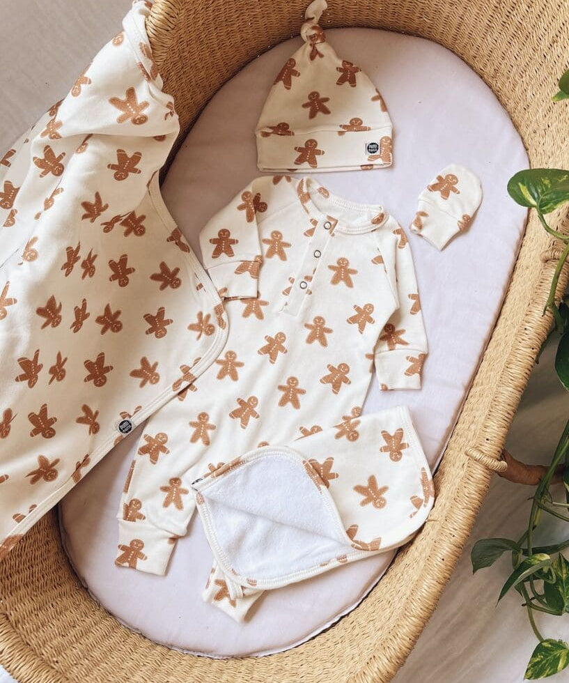 Conjunto Saída de Maternidade Meu Primeiro Natal - 4 Peças | Gingerbread