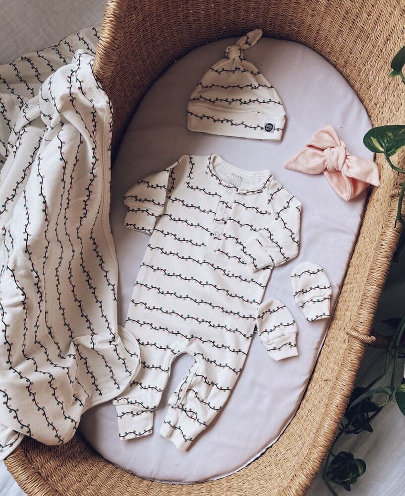 Conjunto Saída de Maternidade Meu Primeiro Natal - 4 Peças | Lights - Com Caixa Presente