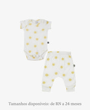 Conjunto Body Manga Curta e Calça Bebê Unissex | Solar