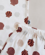 Conjunto Body Manga Curta e Calça Bebê Unissex | Seashell