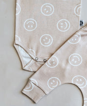 Conjunto Body Manga Curta e Calça Bebê Unissex | Smiley