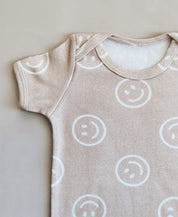 Conjunto Body Manga Curta e Calça Bebê Unissex | Smiley