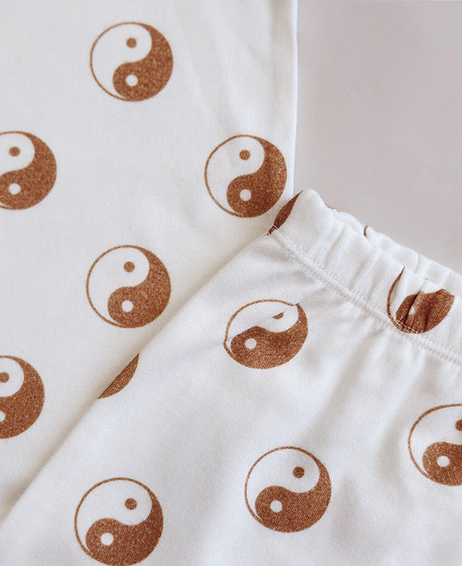 Conjunto Body Manga Curta e Calça Bebê Unissex | Yin Yang