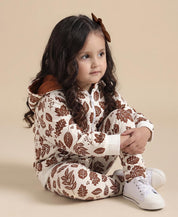 Conjunto Casaco de Moletom e Calça Legging Infantil Algodão | Fall