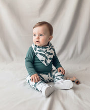 Conjunto Bebê Menino Calça + Body + Babador | Blue Flock