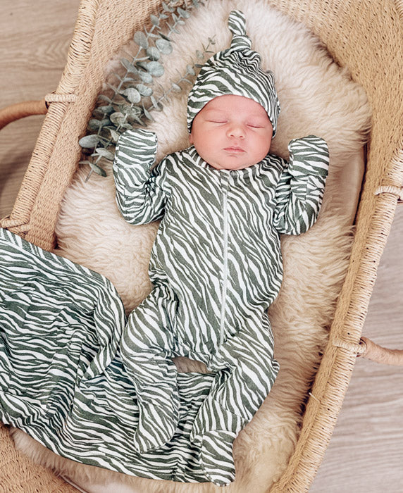 Kit Presente Saída de Maternidade Bebê 4 peças | Zebra - Com Caixa Presente