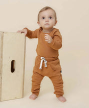 Conjunto Body Manga Longa e Calça Bebê | Liso Goldie