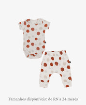 Conjunto Body Manga Curta e Calça Bebê Unissex | Seashell