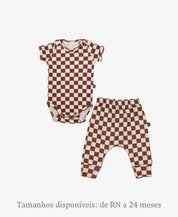 Conjunto Body Manga Curta e Calça Bebê Unissex | Racer Oak