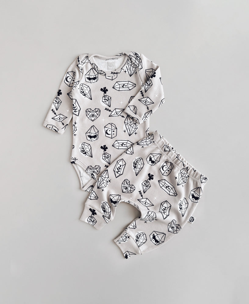 Conjunto Body Manga Longa e Calça Bebê | Crystal