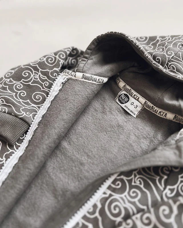 Macacão Bebê Capuz e Ziper Unissex Moletom Peluciado | Dreamy