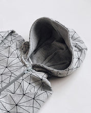 Macacão Bebê Capuz e Ziper Unissex Moletom Peluciado | Satellite Mescla