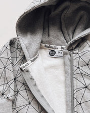 Macacão Bebê Capuz e Ziper Unissex Moletom Peluciado | Satellite Mescla