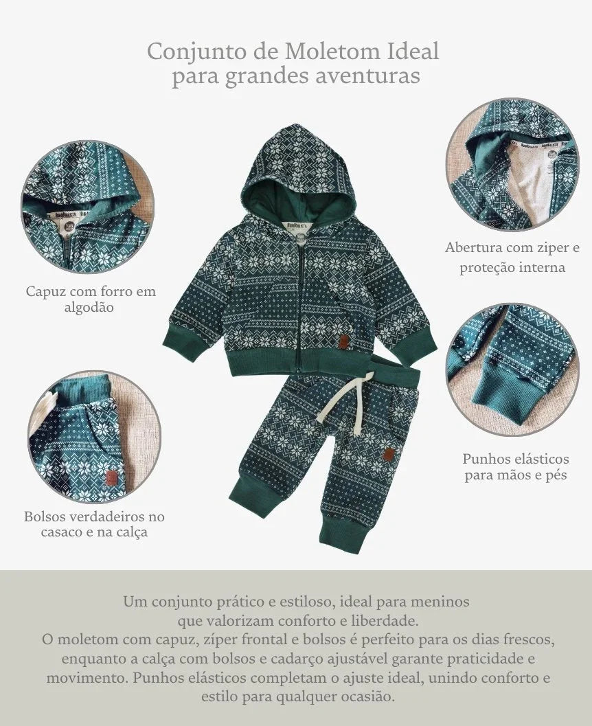 Conjunto de Moletom Infantil Leve | Sweater