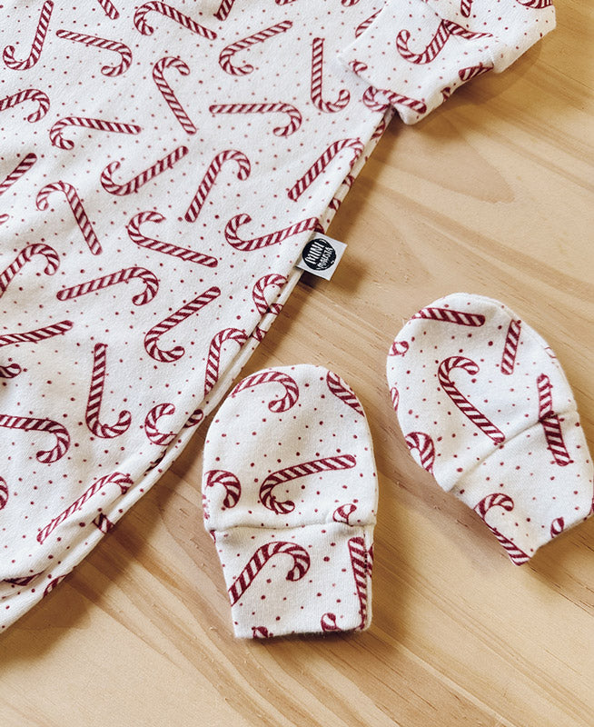 Conjunto Saída de Maternidade Meu Primeiro Natal - 4 Peças | Candy Cane - Com Caixa Presente