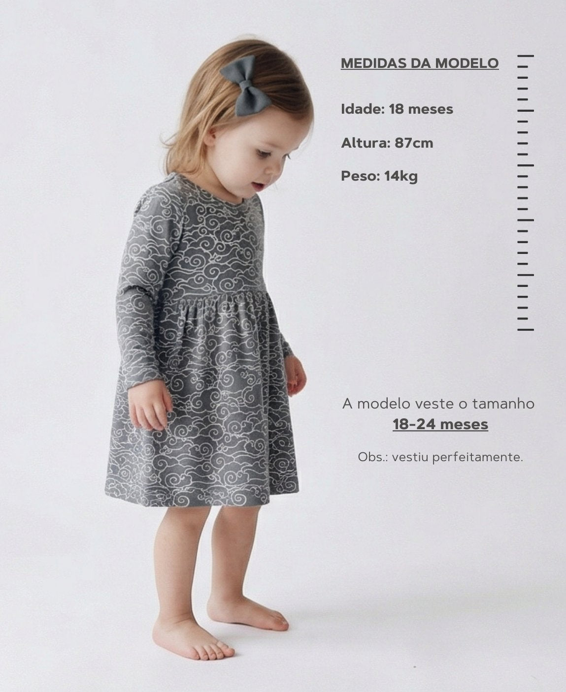 Conjunto Menina Vestido Inverno + Laço | Dreamy