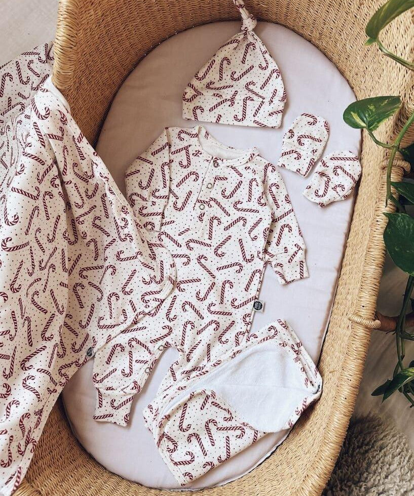 Conjunto Saída de Maternidade Meu Primeiro Natal | Candy Cane