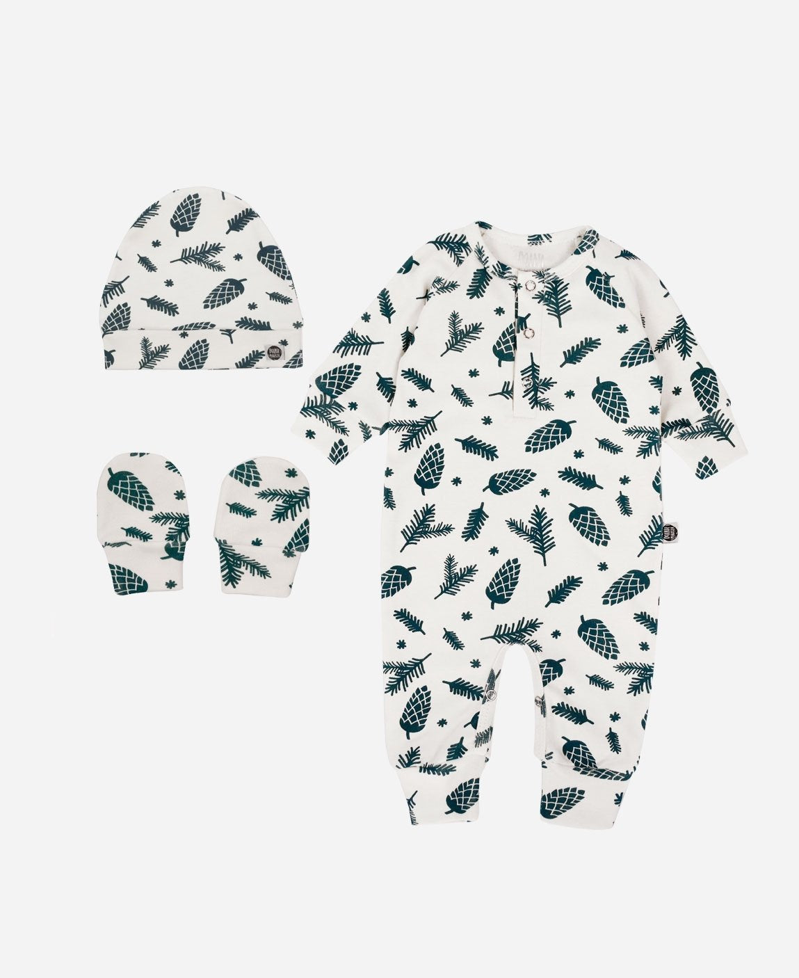 Kit Bebê Macacão Minimalista Natal 3 peças | Pine Cones