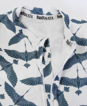 Macacão de Bebê Ziper com opção de Pezinho | Blue Flock