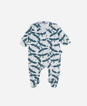 Macacão de Bebê Ziper com opção de Pezinho | Blue Flock