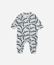 Macacão de Bebê Ziper com opção de Pezinho | Blue Flock