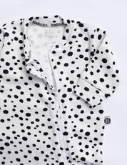 Macacão de Bebê Ziper com opção de Pezinho | Snow Leopard